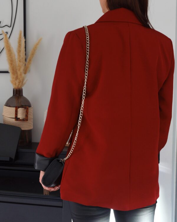 Veste blazer bordeaux – Image 5