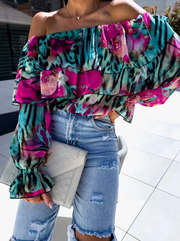 Top blouse imprimé