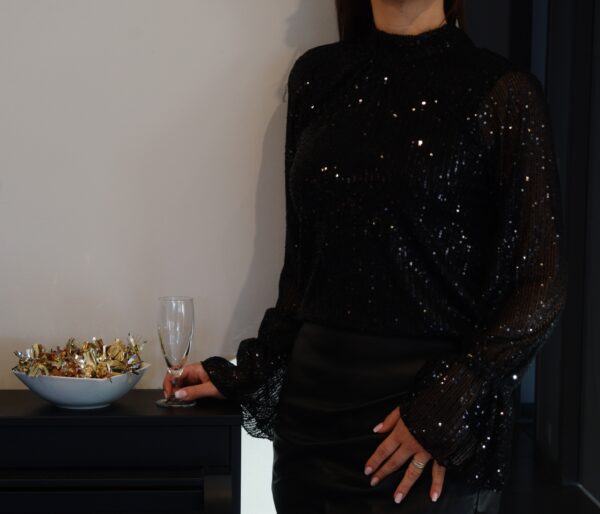 Top brillant à sequins dos nu "Gloria" – Image 3