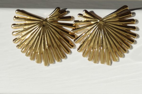 Boucles d'oreilles feuilles de palmier "Soléa"