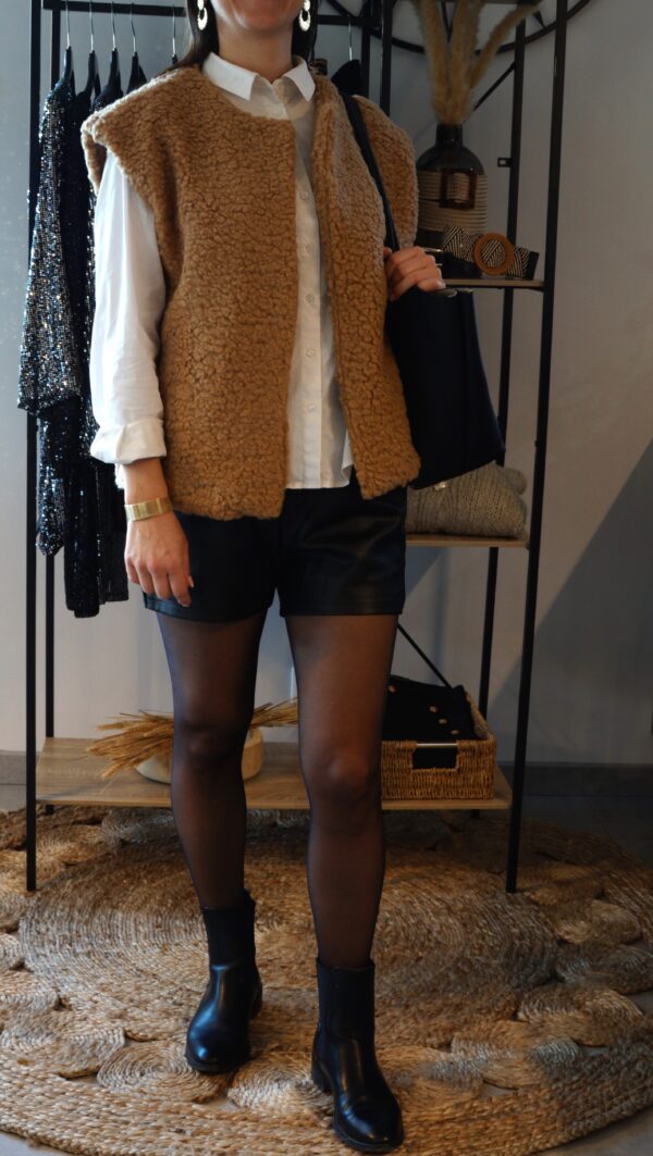 Gilet sans manches moumoute "Lou"